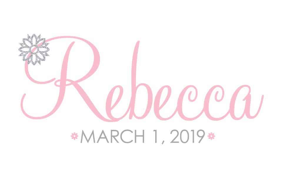 Glitter Flower Name Logo