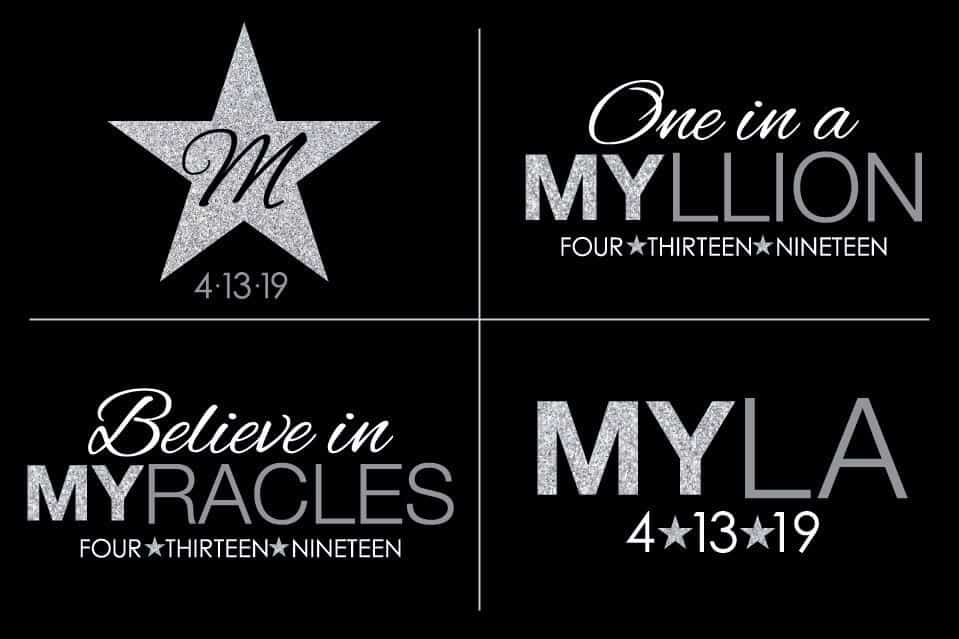 Glitter Star Themed Monogram and Slogan Logo