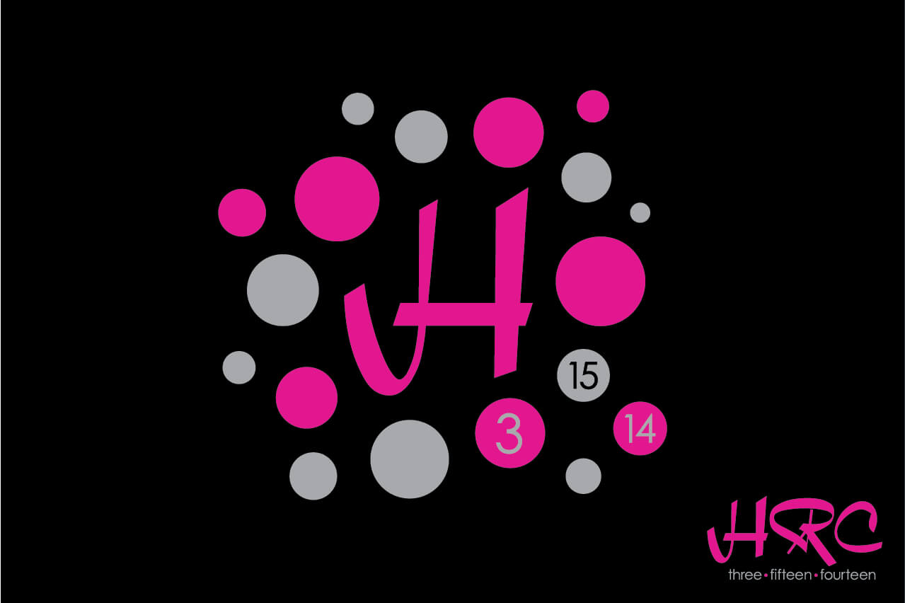 Polka Dot and Initial Bat Mitzvah Logo Design