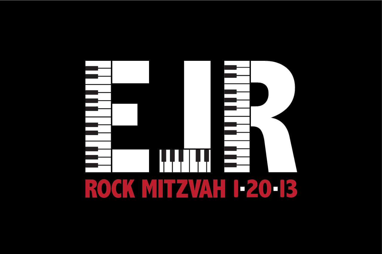 Music Themed Logo with Piano Key Letters