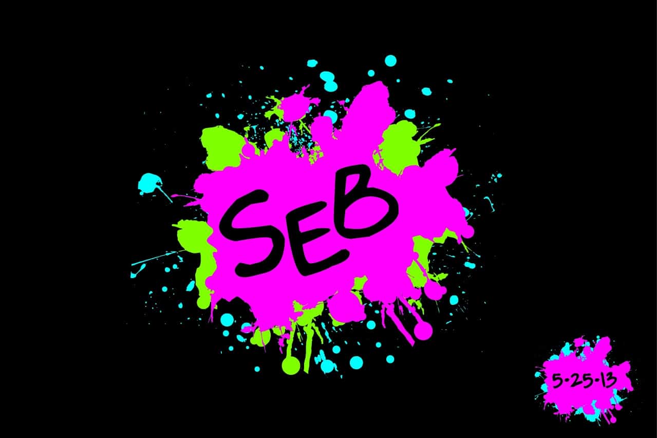 Neon Themed Logo with Splatter Paint