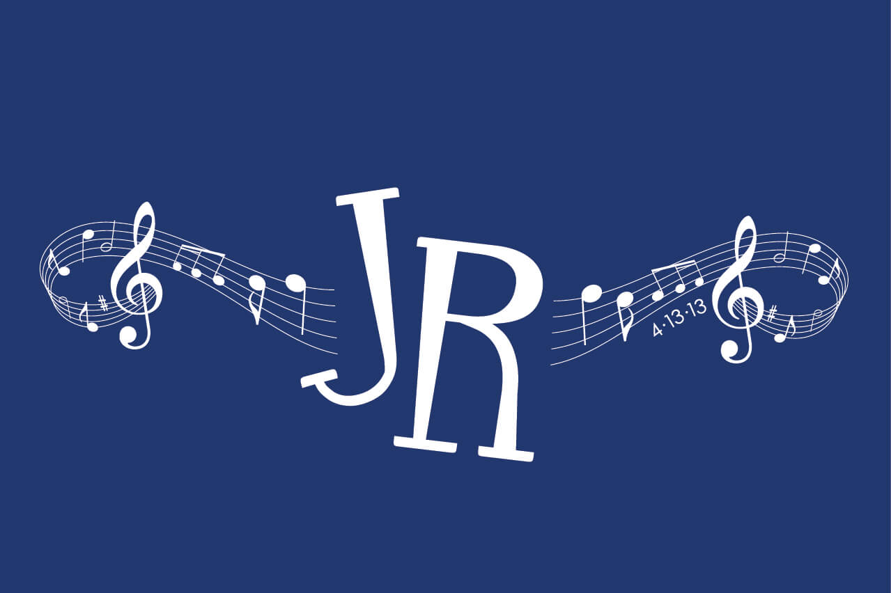 Music Themed Logo with Musical Notes