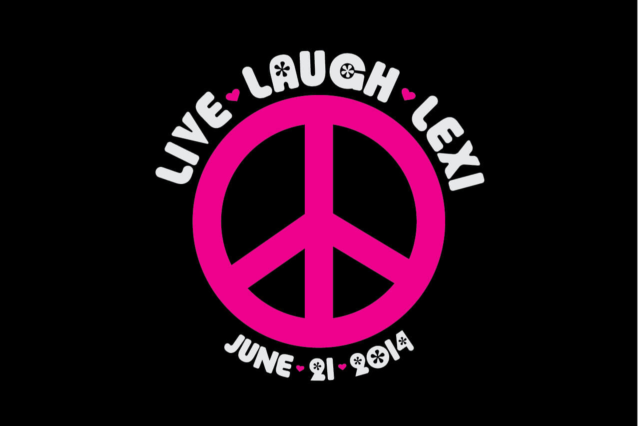 Live Laugh Logo with Peace Sign