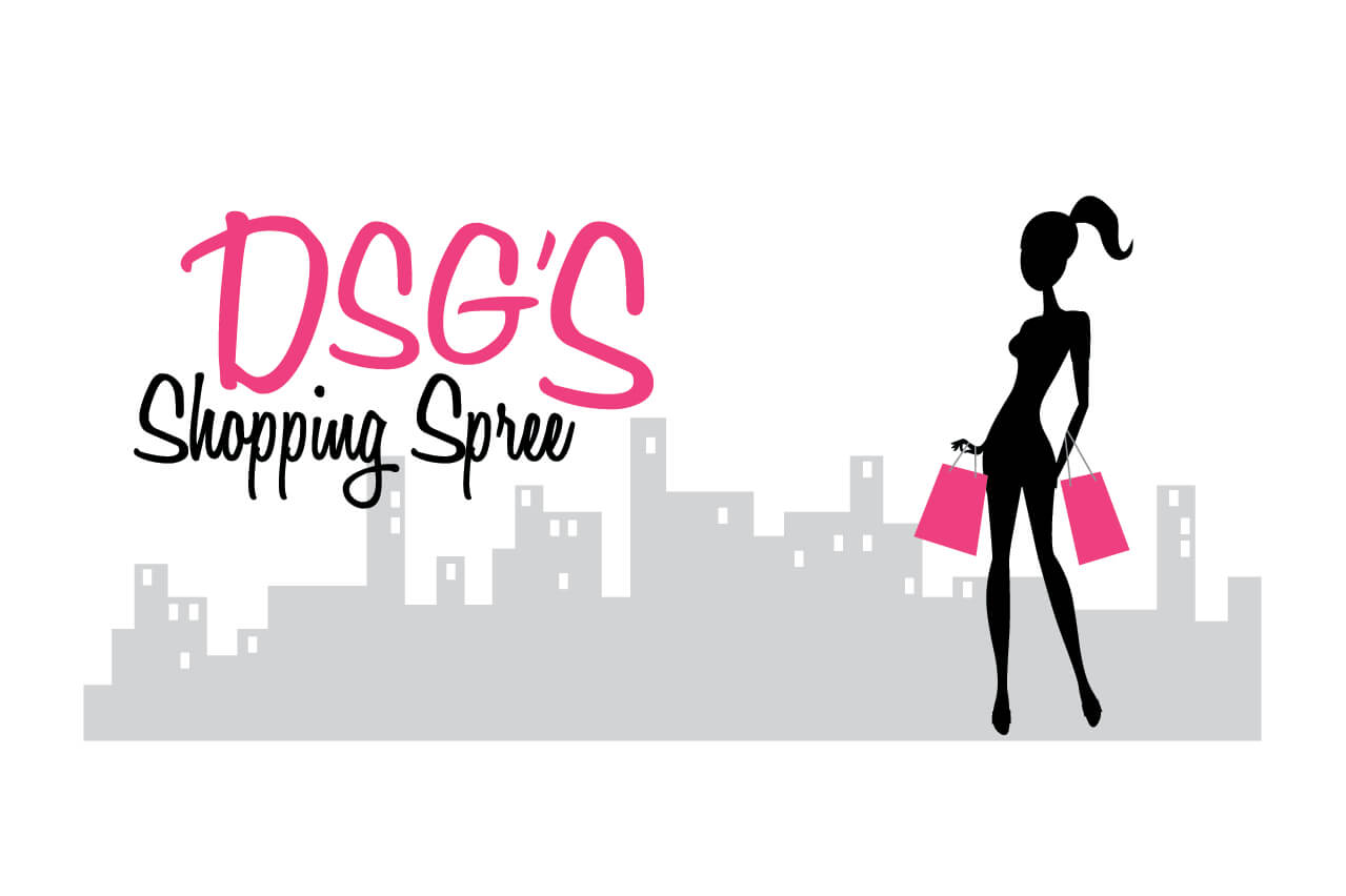 Shopping Themed Logo with City Skyline