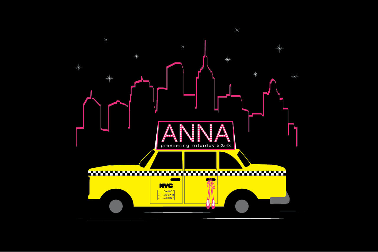 NYC Skyline Logo with Yellow Cab