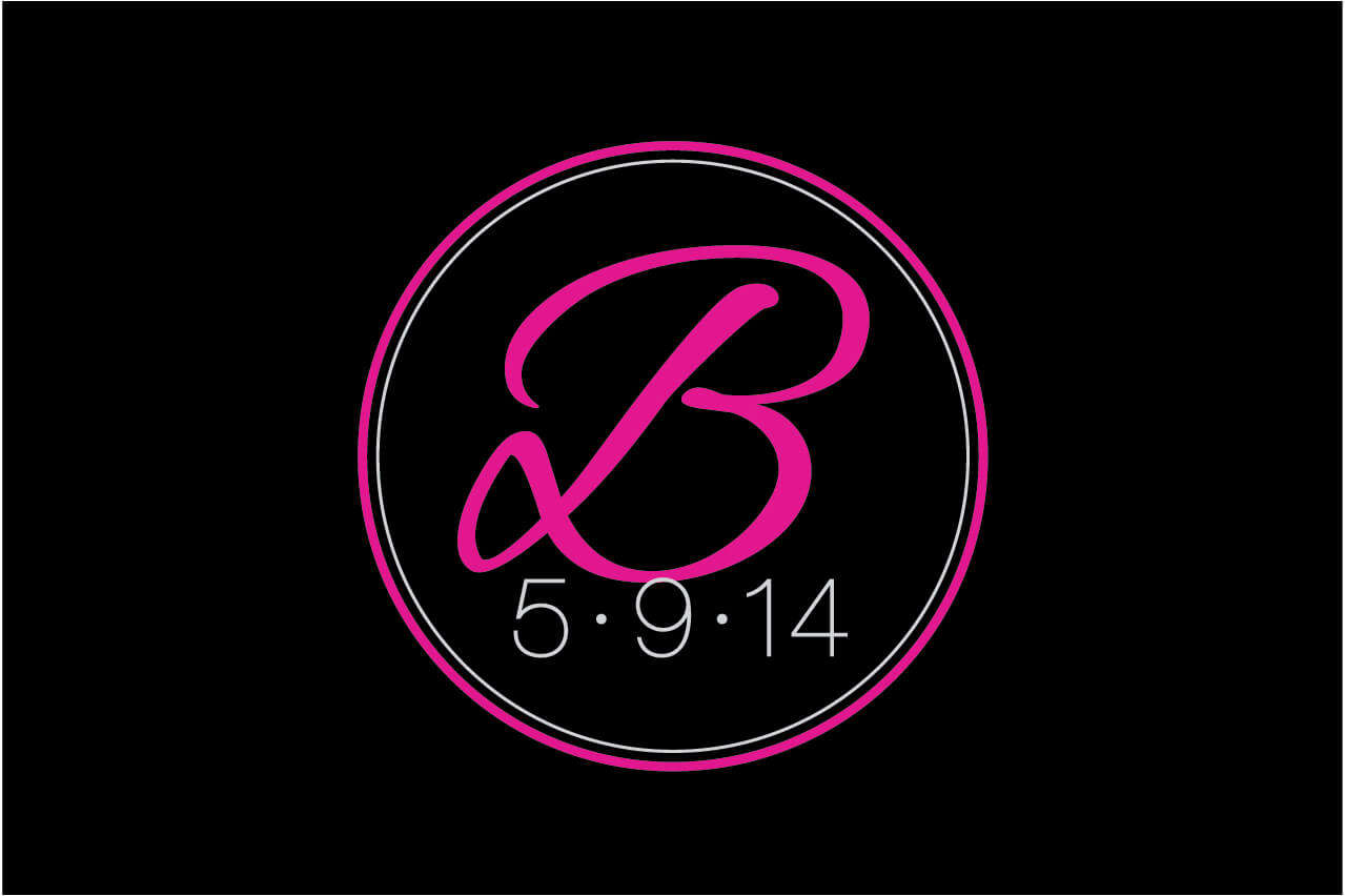 Bat Mitzvah Monogram Logo