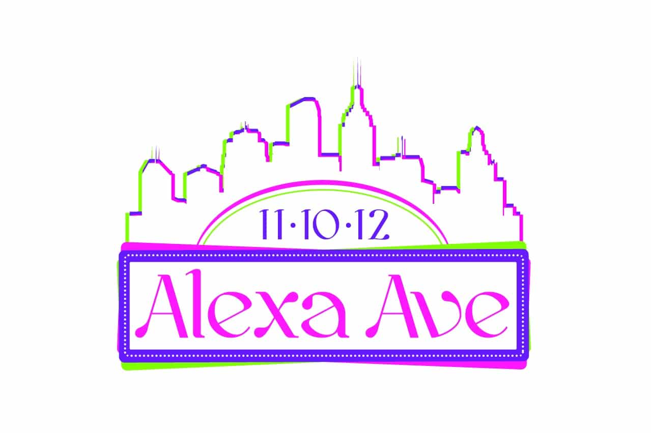 Shopping Themed Logo with City Skyline