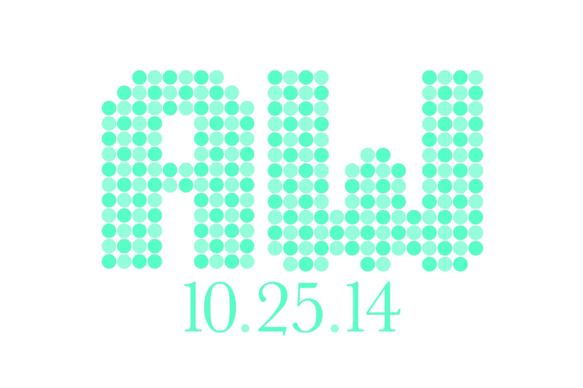 Bat Mitzvah Monogram Logo with Circle Pattern