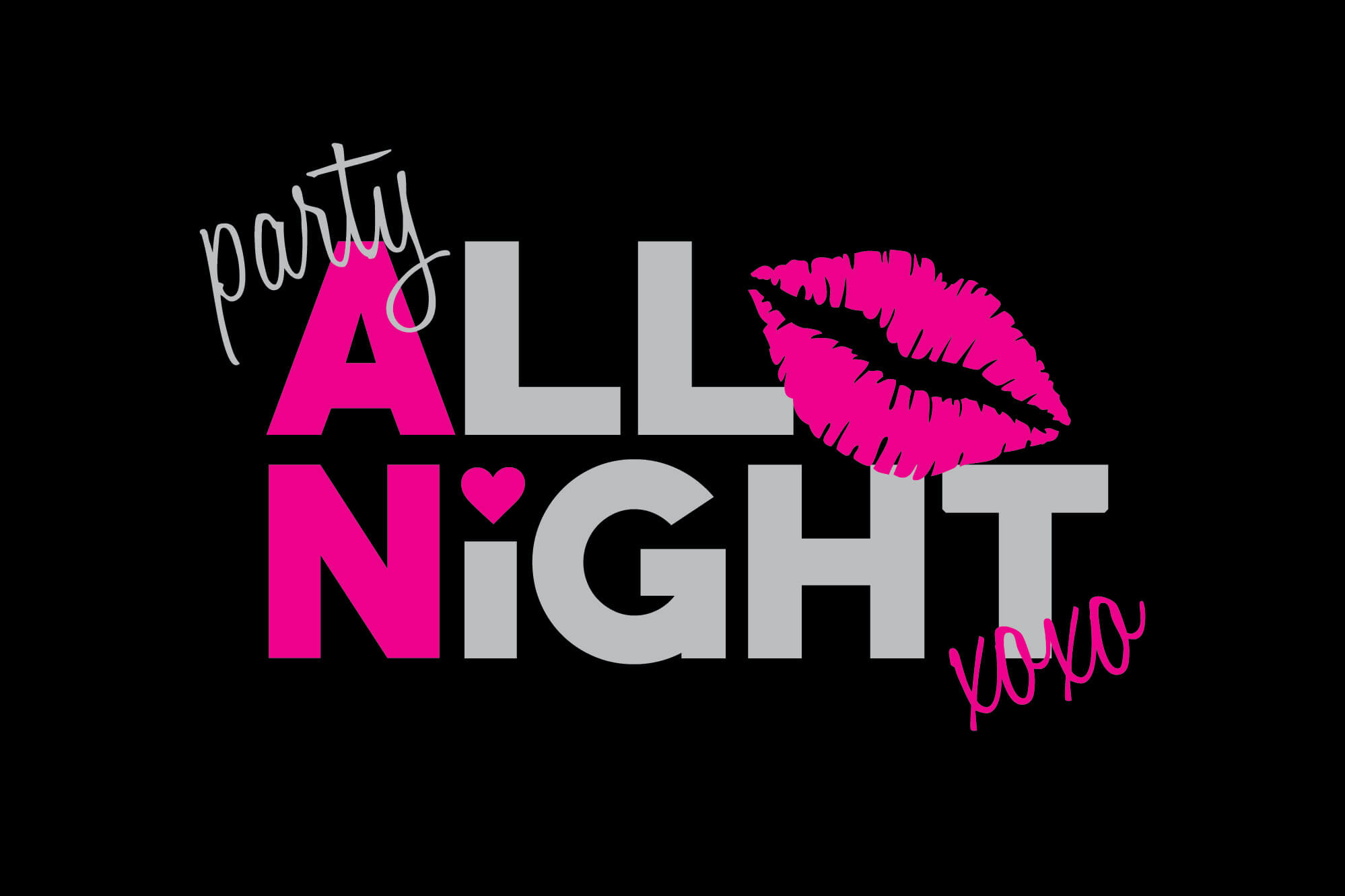 Hearts and Kisses Themed Bat Mitzvah Logo