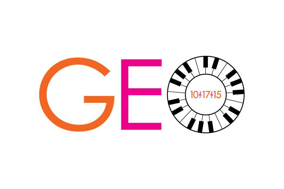 Music Themed Bat Mitzvah Logo with Piano Keys