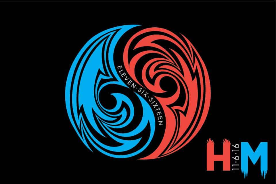 Fire and Ice Themed Logo with Initials and Date