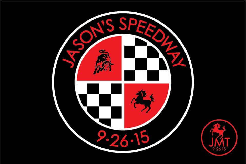 Car Themed Bar Mitzvah Logo with Checkered Print