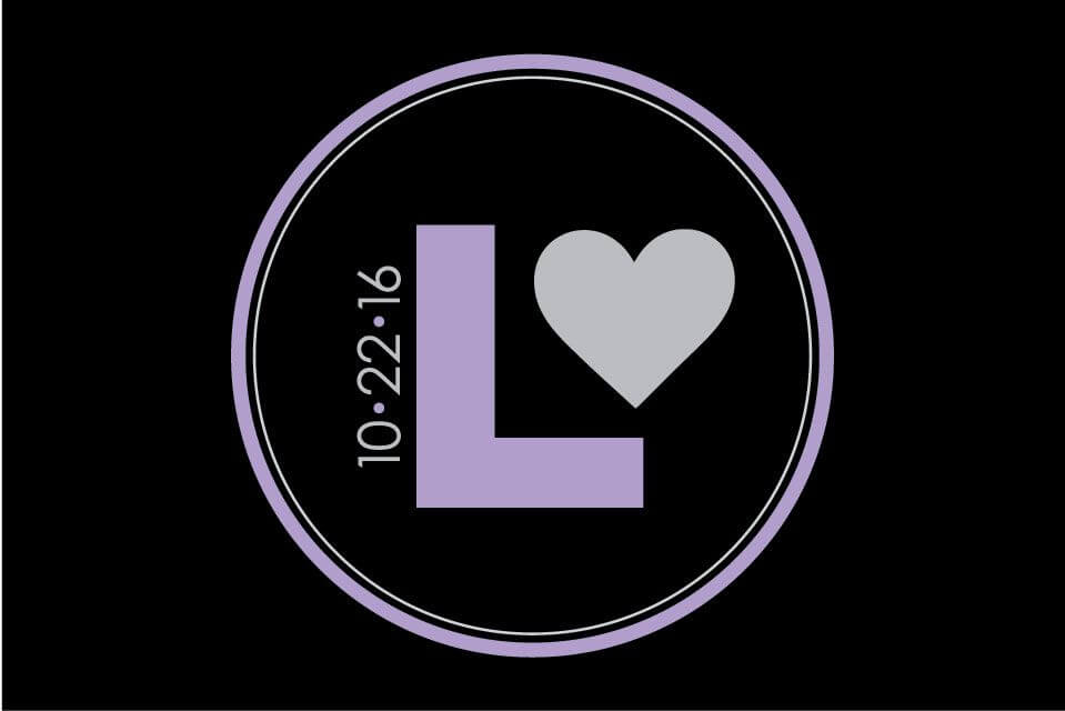 Bat Mitzvah Logo with Initial and Date