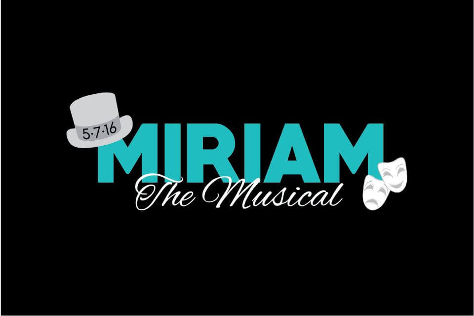 Broadway Themed Logo with Comedy and Tragedy Mask and Top Hat