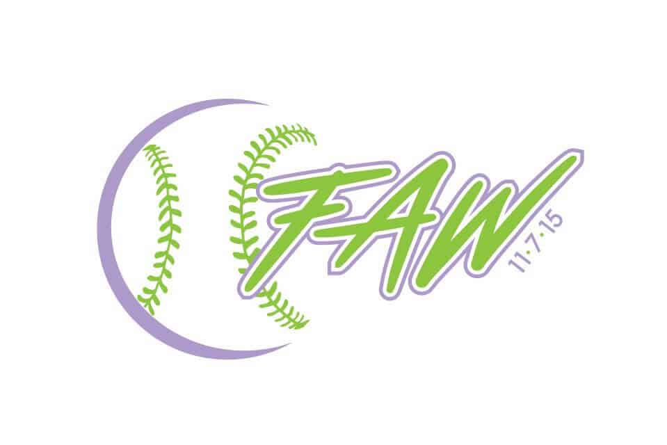 Softball Themed Logo with Initials and Date