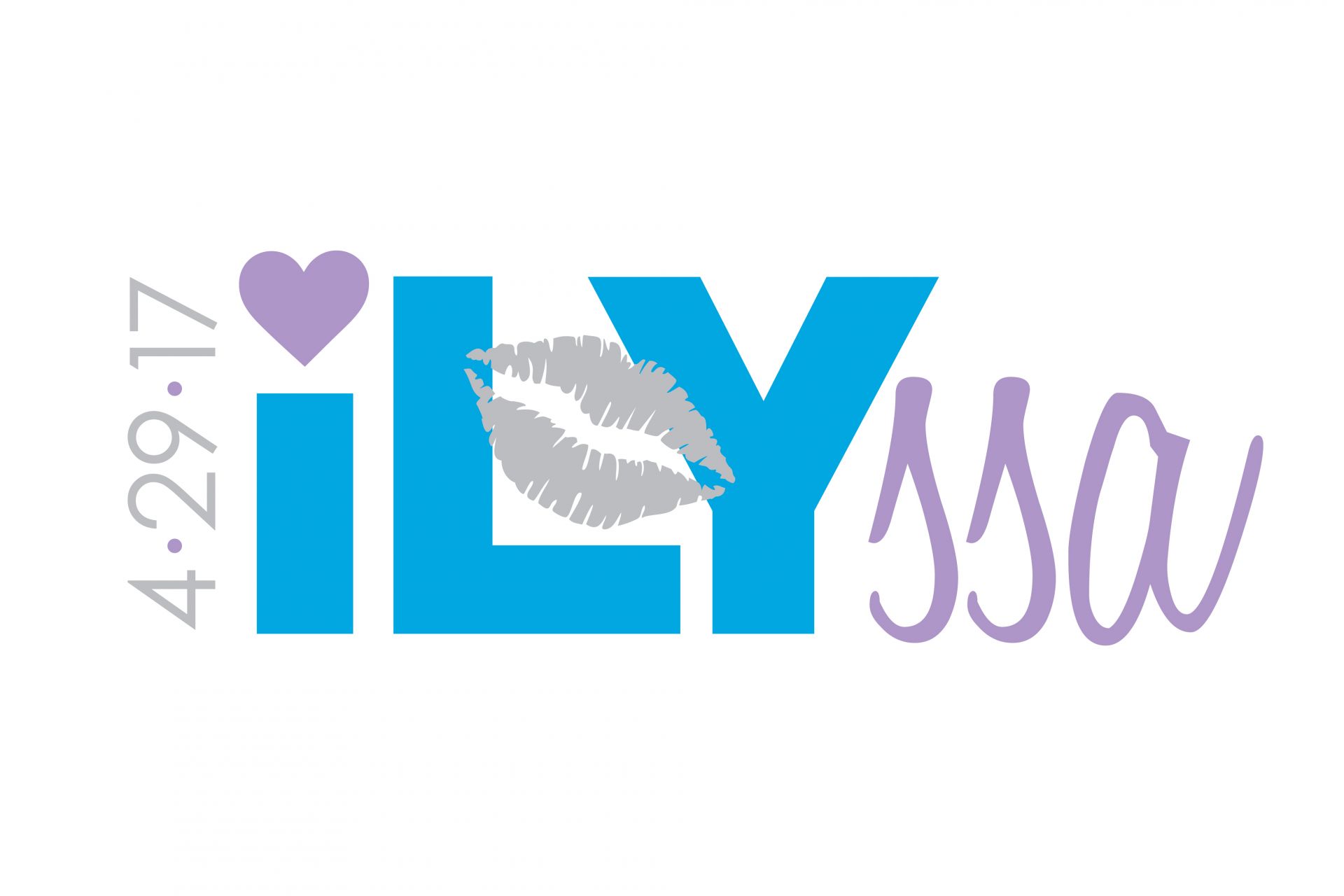 Bat Mitzvah Logo with Heart and Kiss