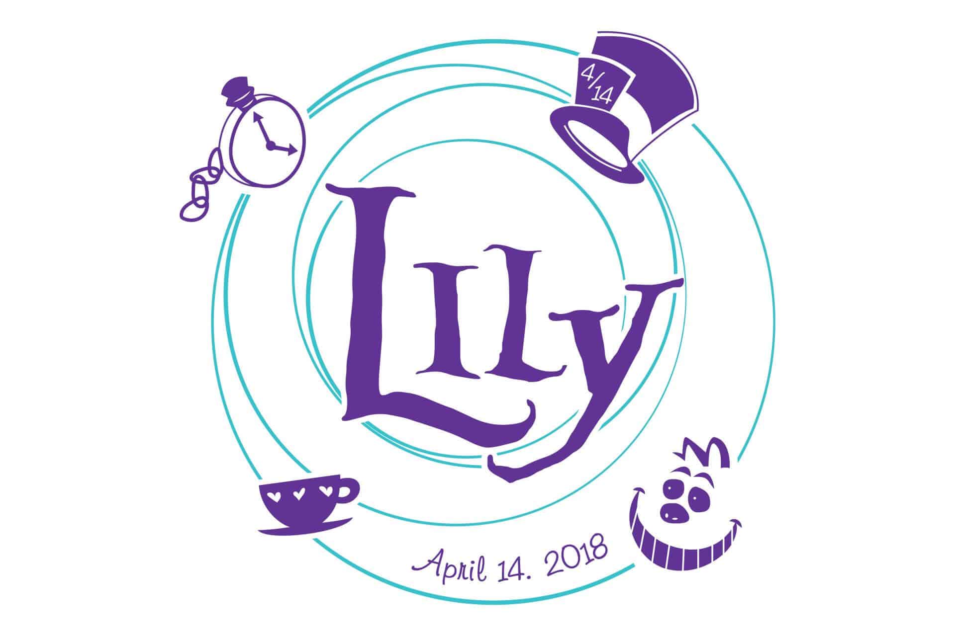 Alice in Wonderland Bat Mitzvah Logo