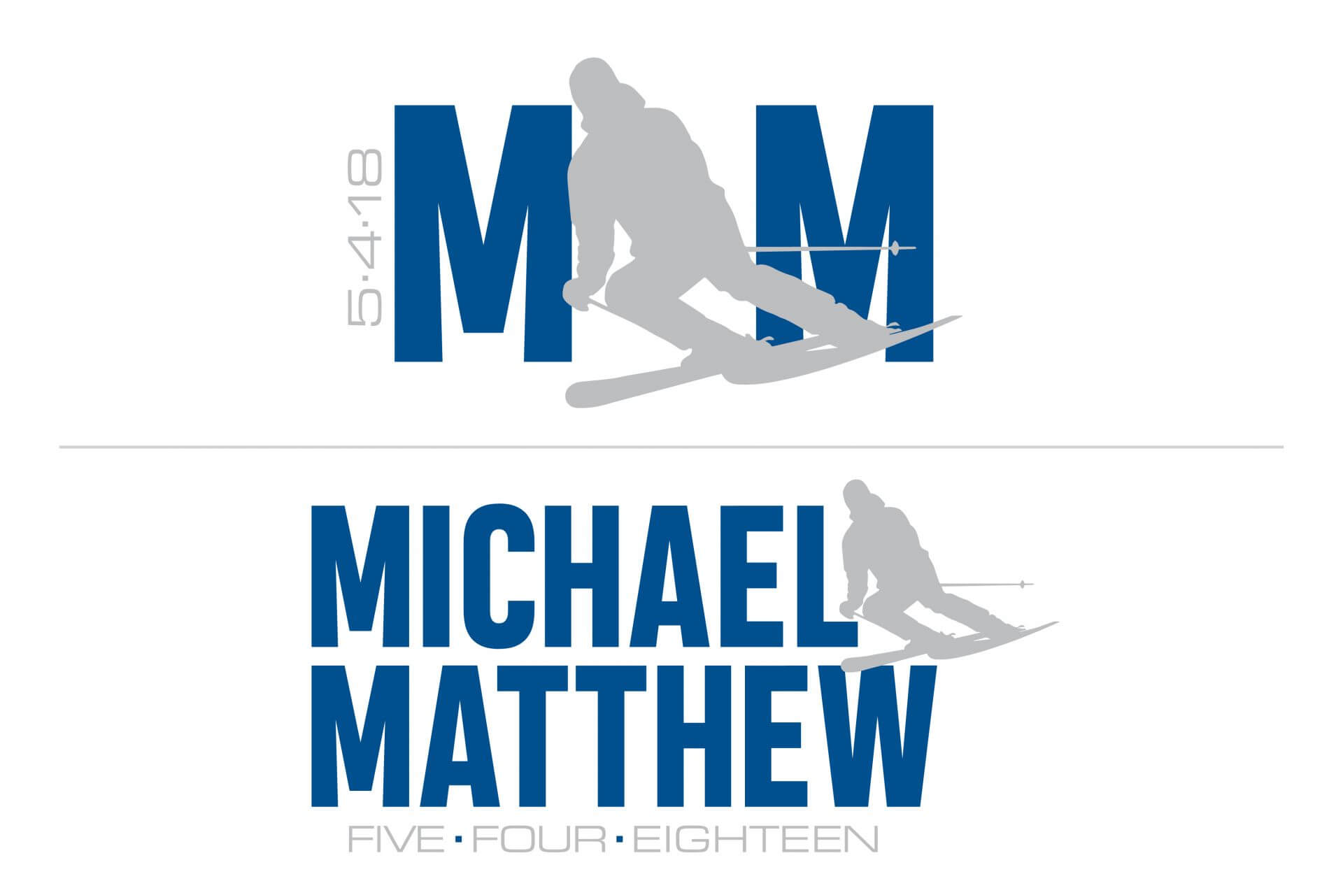 Ski Theme Bnai Mitzvah Logo