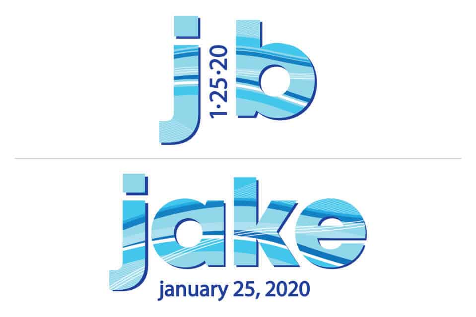 Bar Mitzvah Initials and Name Logo