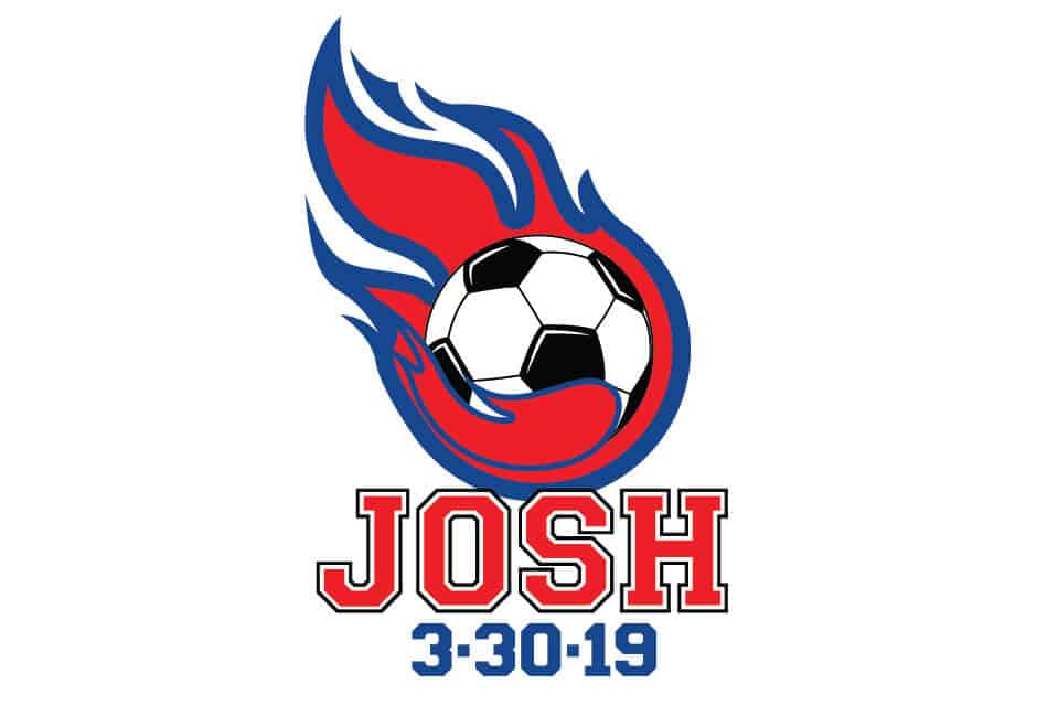 Soccer Flame Bar Mitzvah Logo