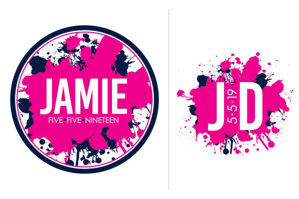 Splatter Paint Bat Mitzvah Logo