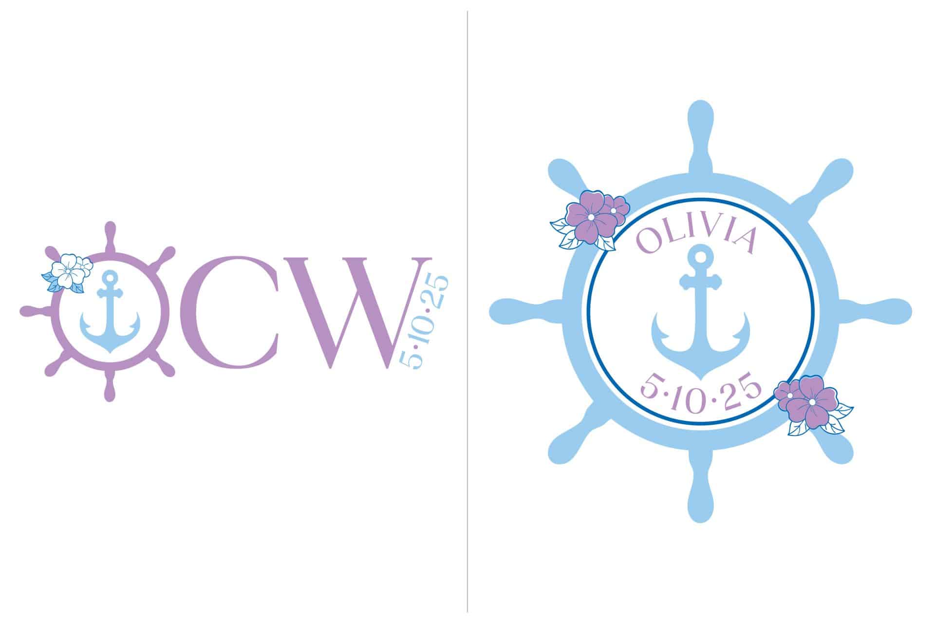 Anchor Themed Bat Mitzvah Logo