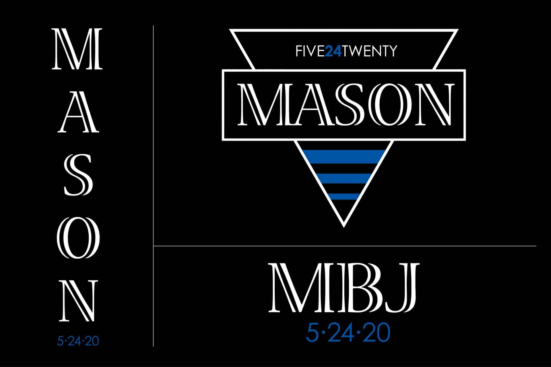 Bar Mitzvah Logo Design with Name and Date