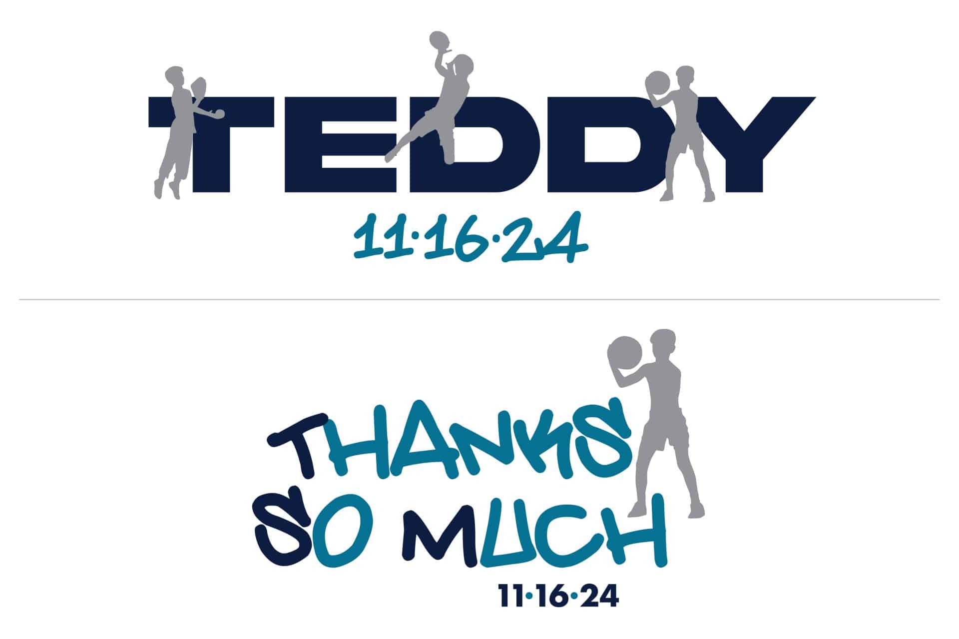 Sports Themed Bar Mitzvah Logo with Custom Silhouettes and Slogan Logo