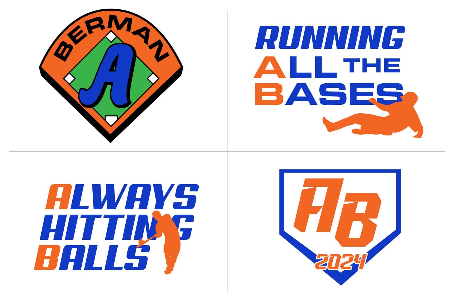 Baseball Themed Bar Mitzvah Logo Set