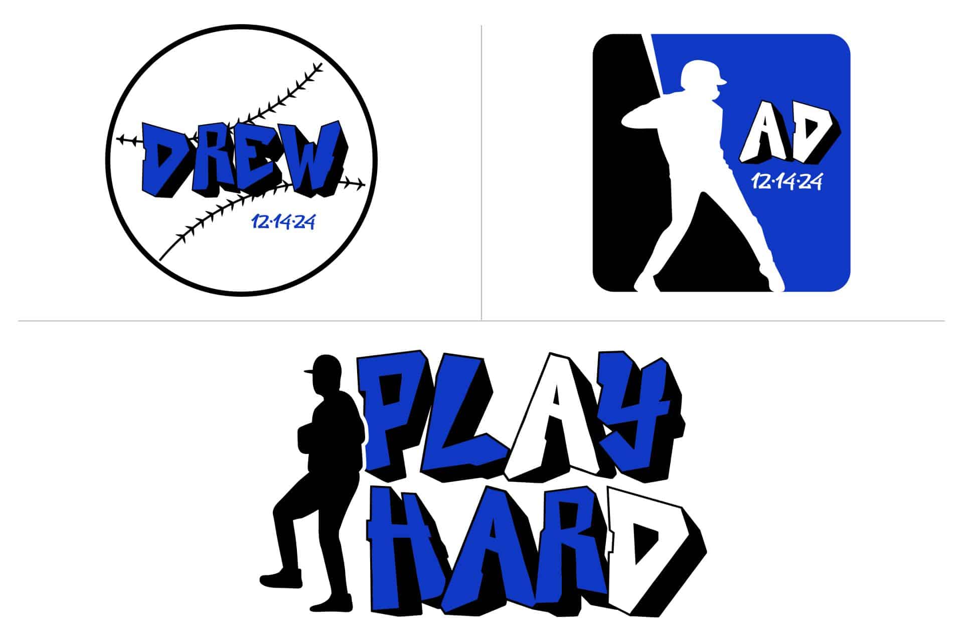 Baseball Themed Graffiti Logo