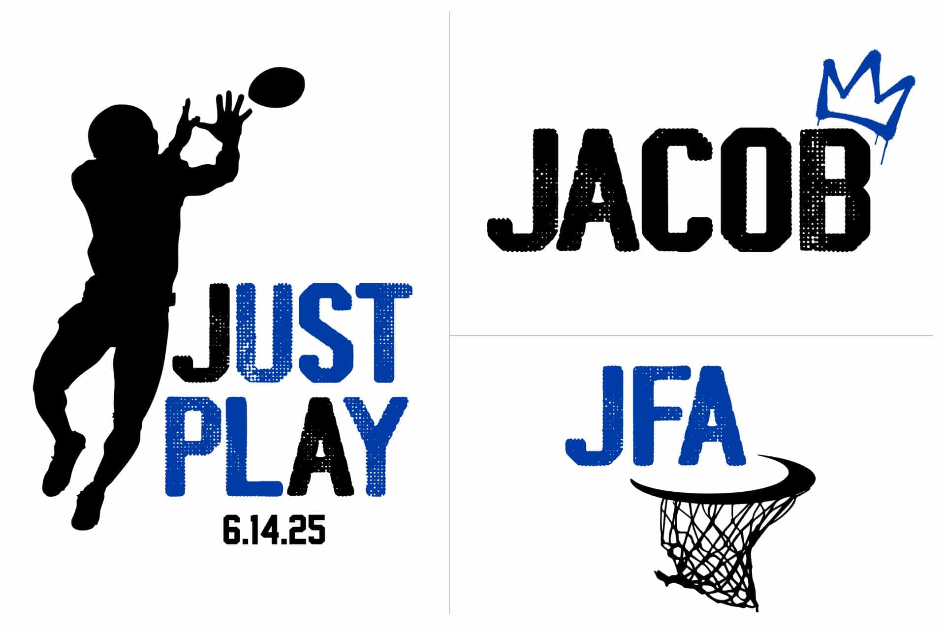 Sports Themed Crown Logo for Bar Mitzvah