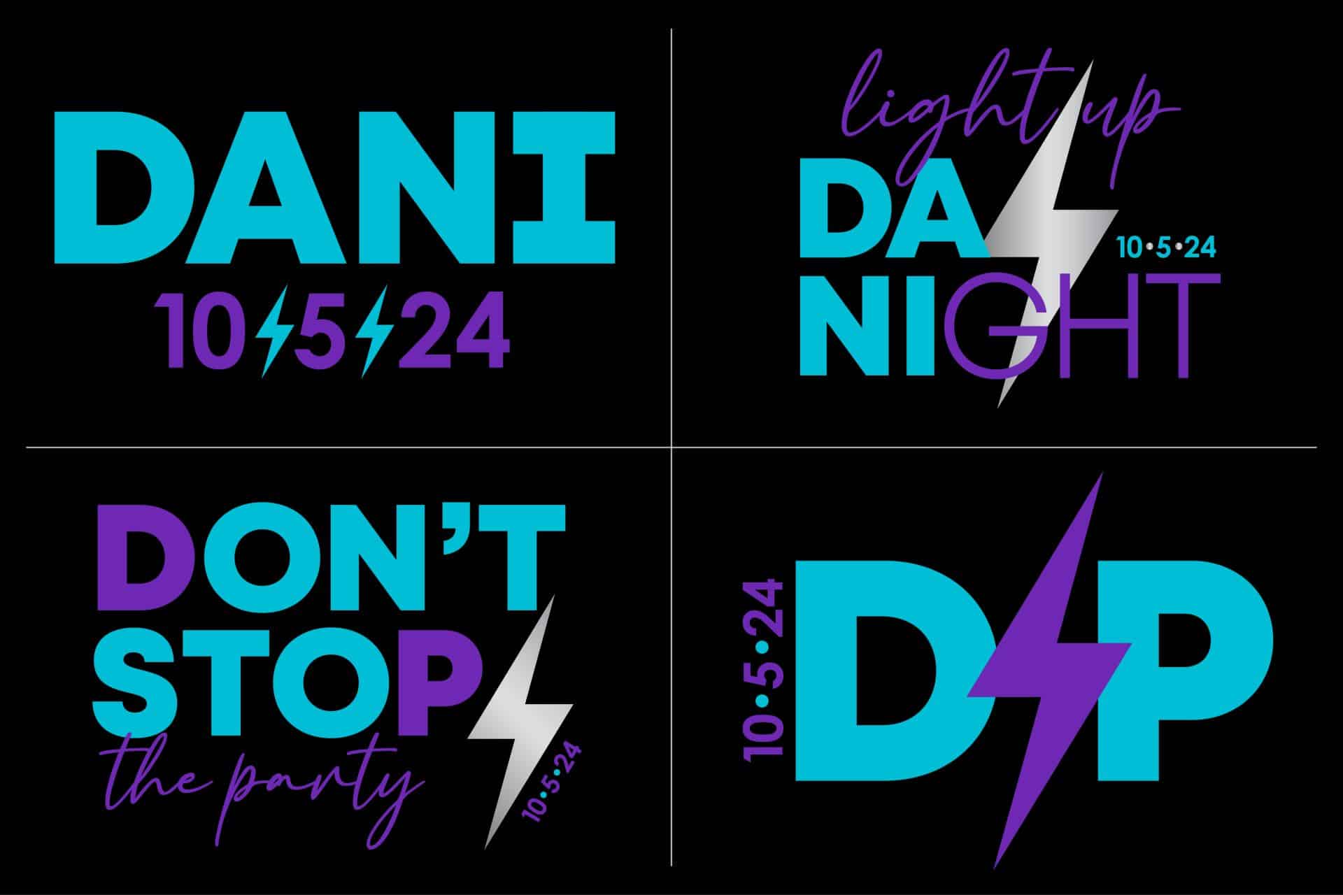 Lightning Bolt Bat Mitzvah Logo