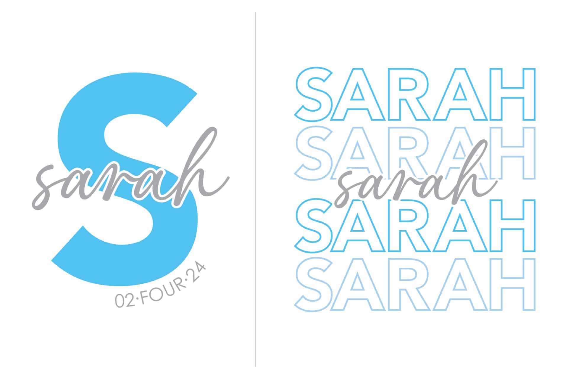 Custom Bat Mitzvah Name Logo