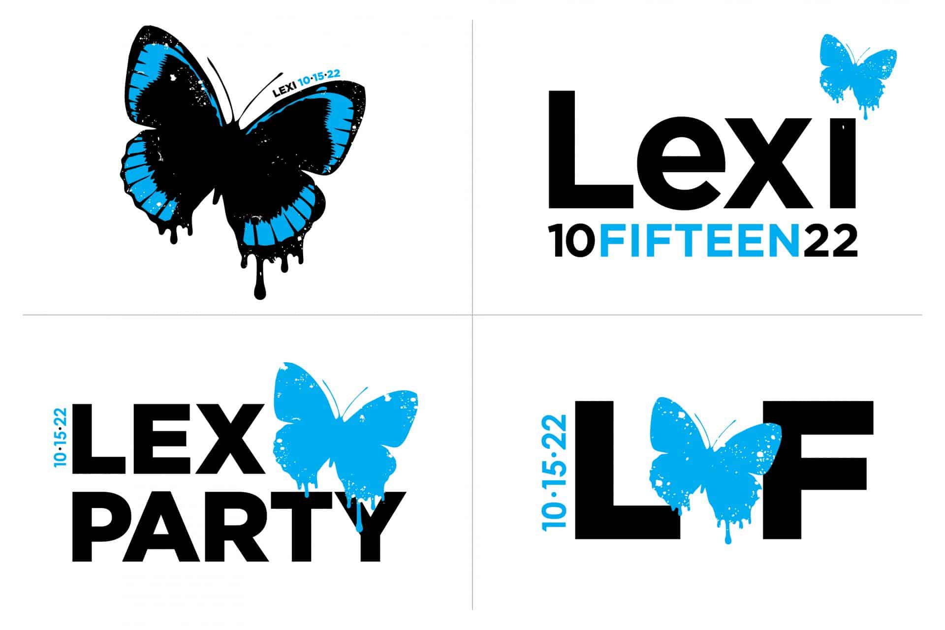 Butterfly Bat Mitzvah Logo with Initials, Name and Date