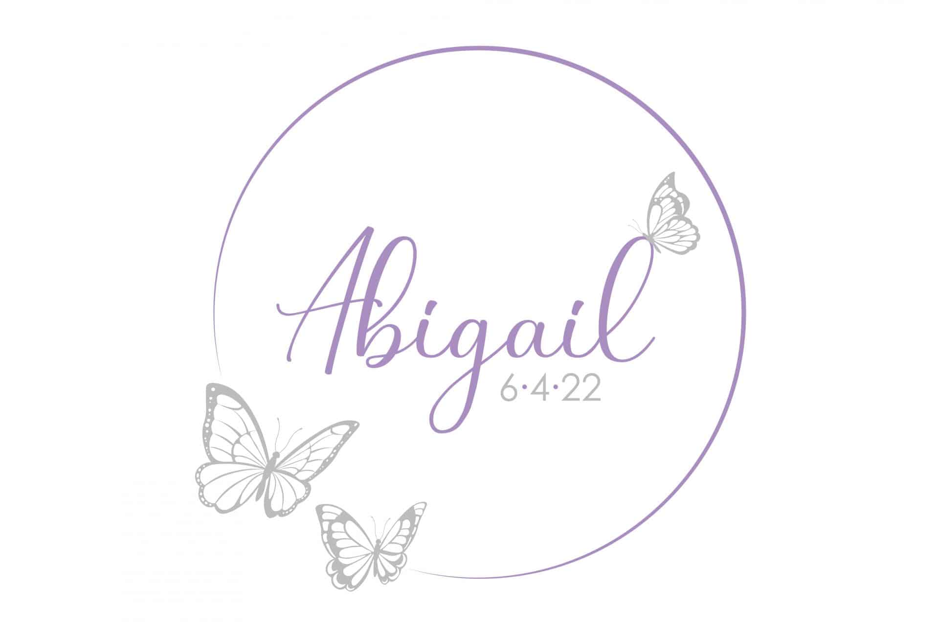 Butterfly Bat Mitzvah Logo with Name