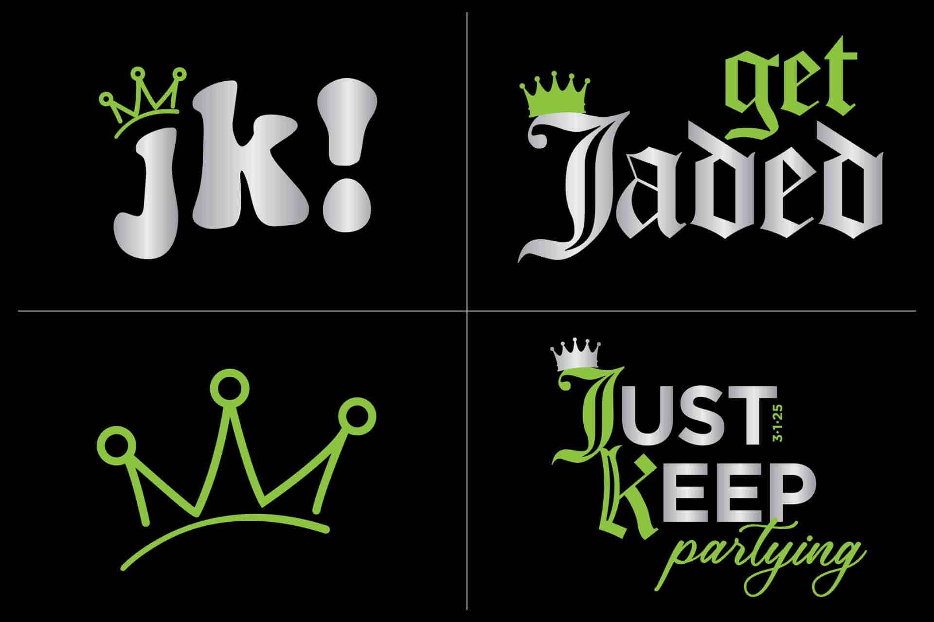 Custom Crown Bat Mitzvah Logo with Slogans