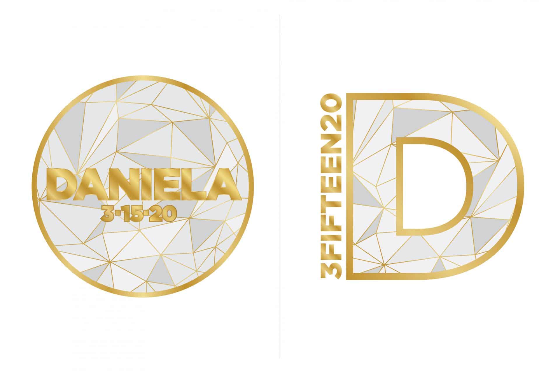 Crystal Logo Design with Initials and Name