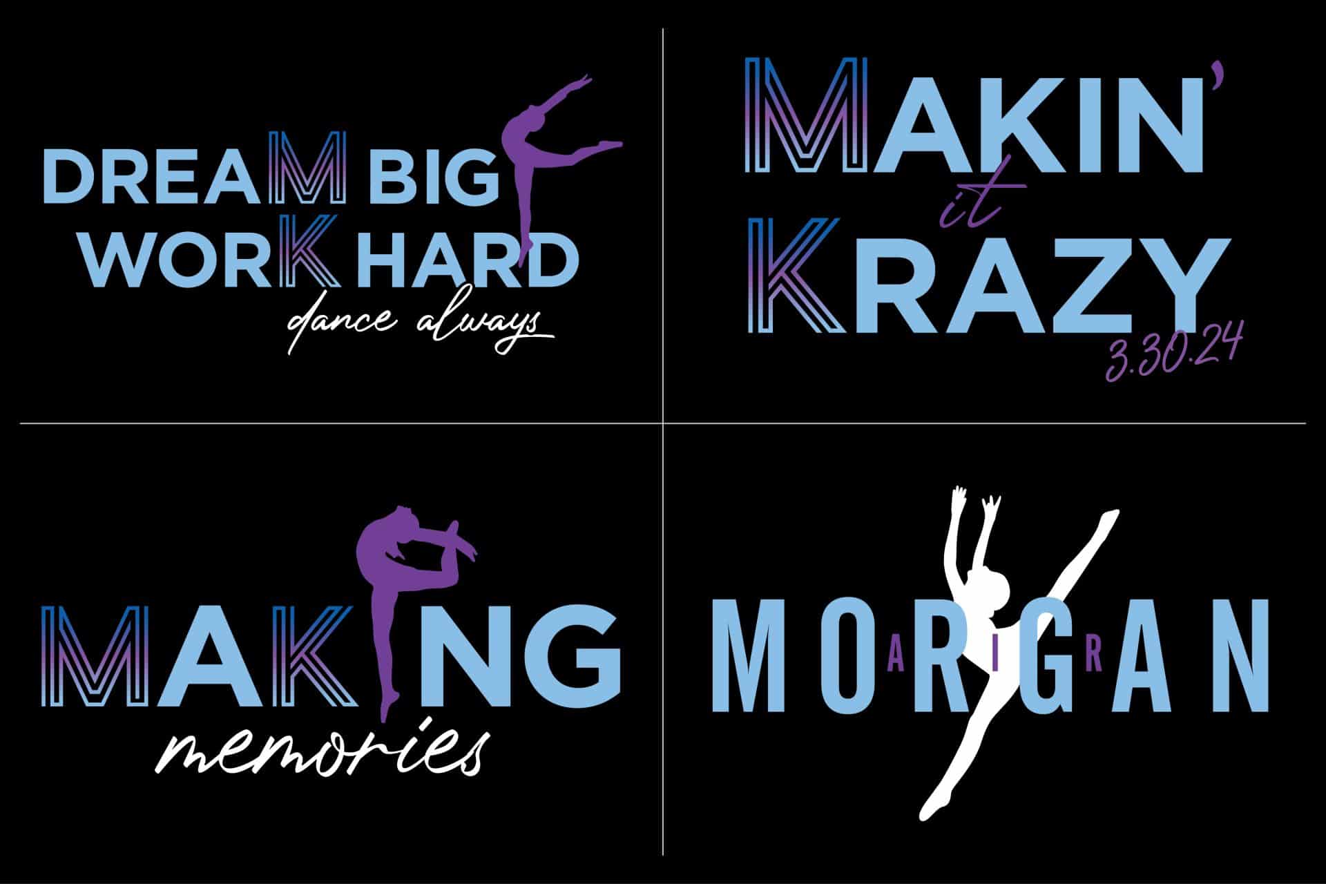 Ombre Dance Themed Bat Mitzvah Logo