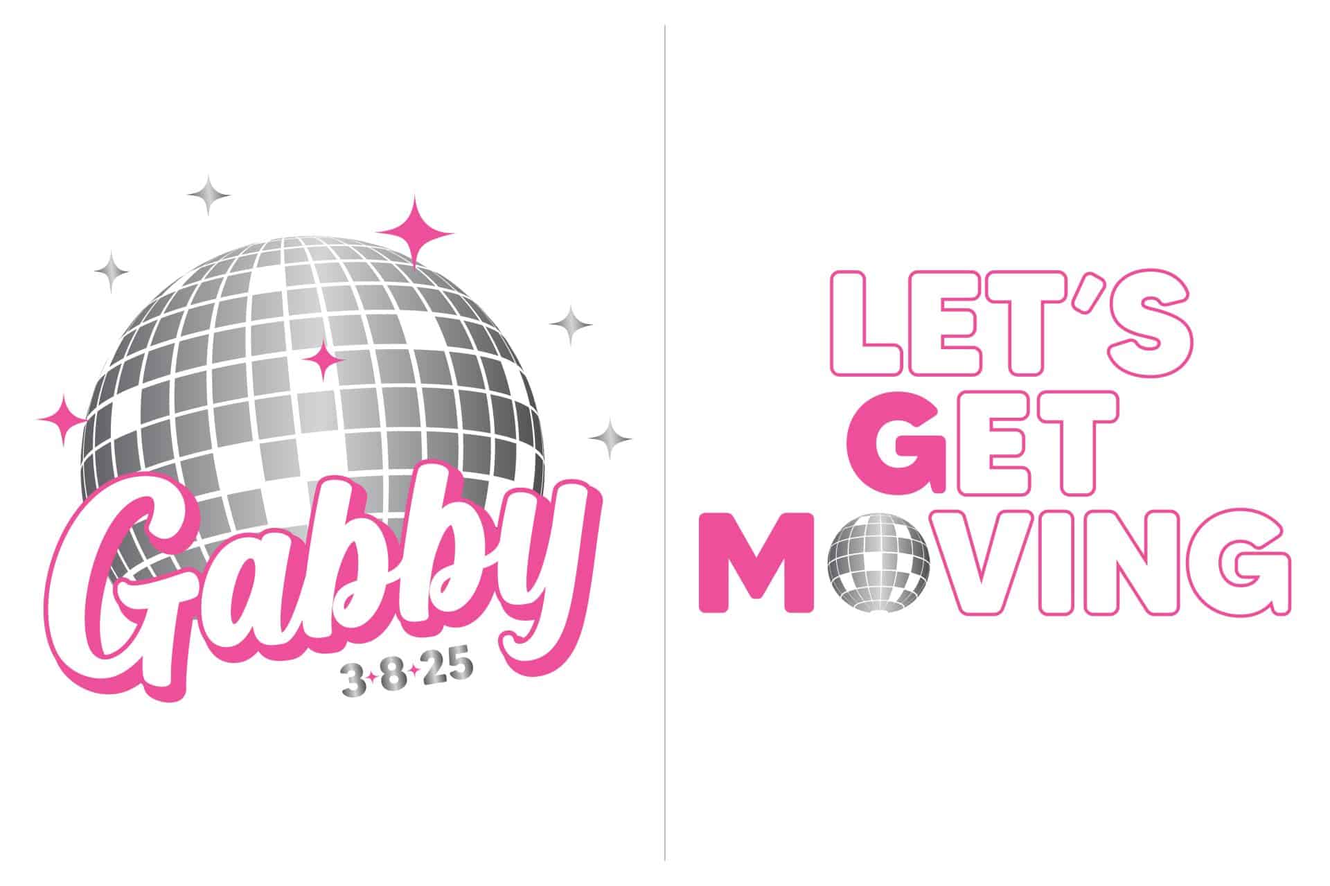 Disco Ball Themed Bat Mitzvah Logo with Custom Slogan