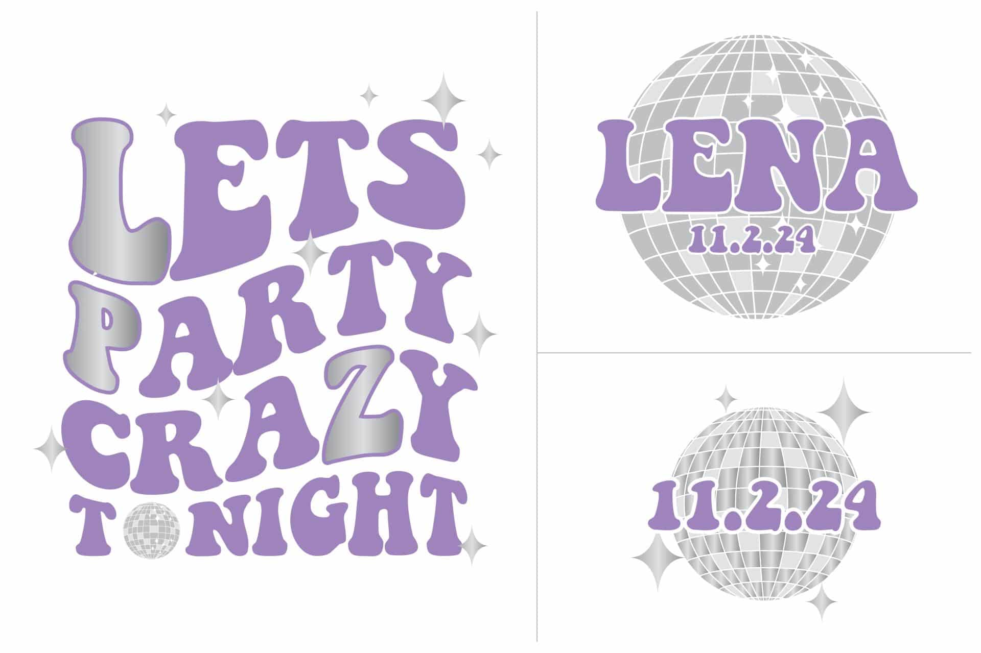 Disco Ball Themed Logo for Bat Mitzvah