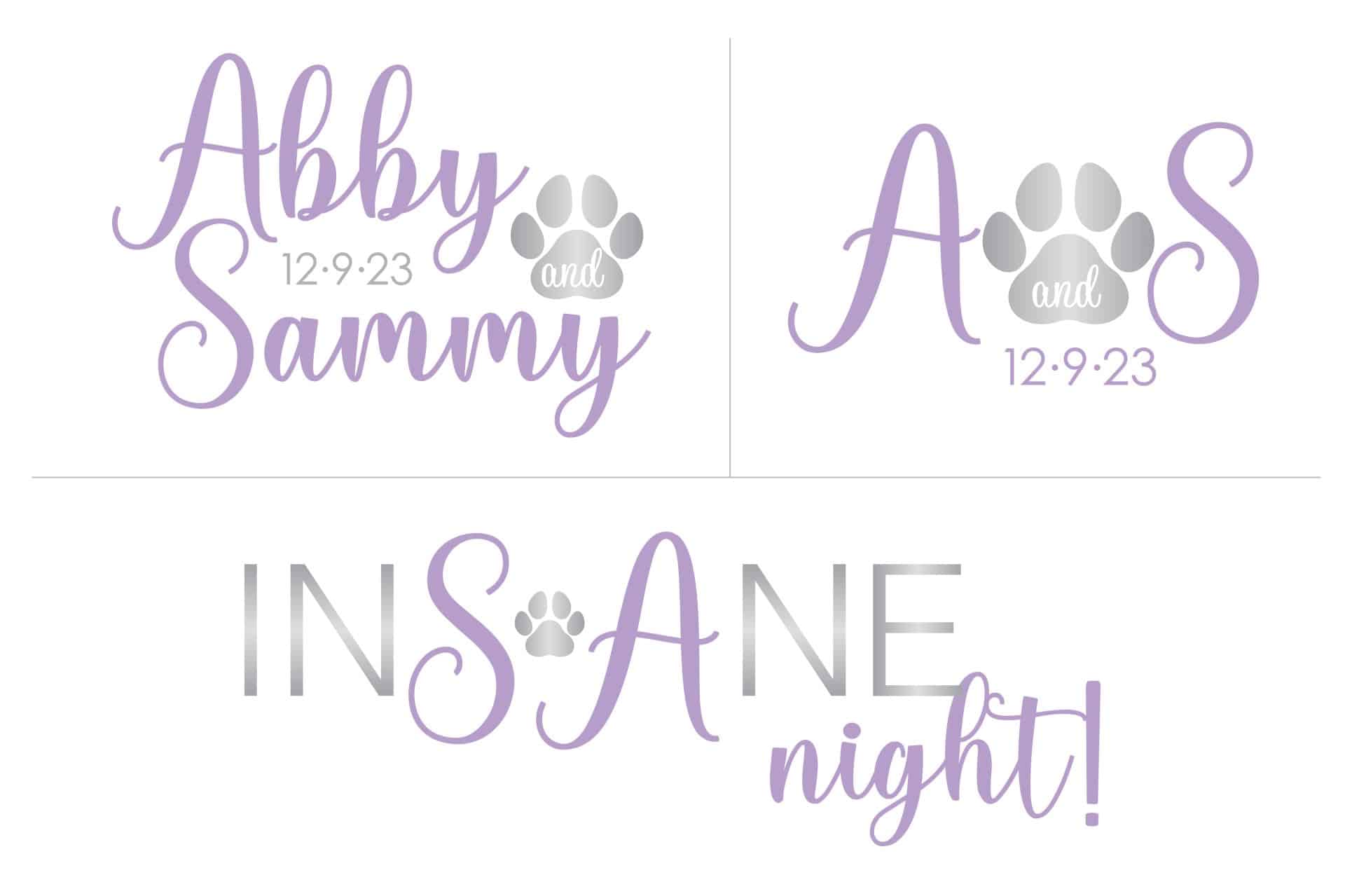 Dog Themed Logo with Paw Print