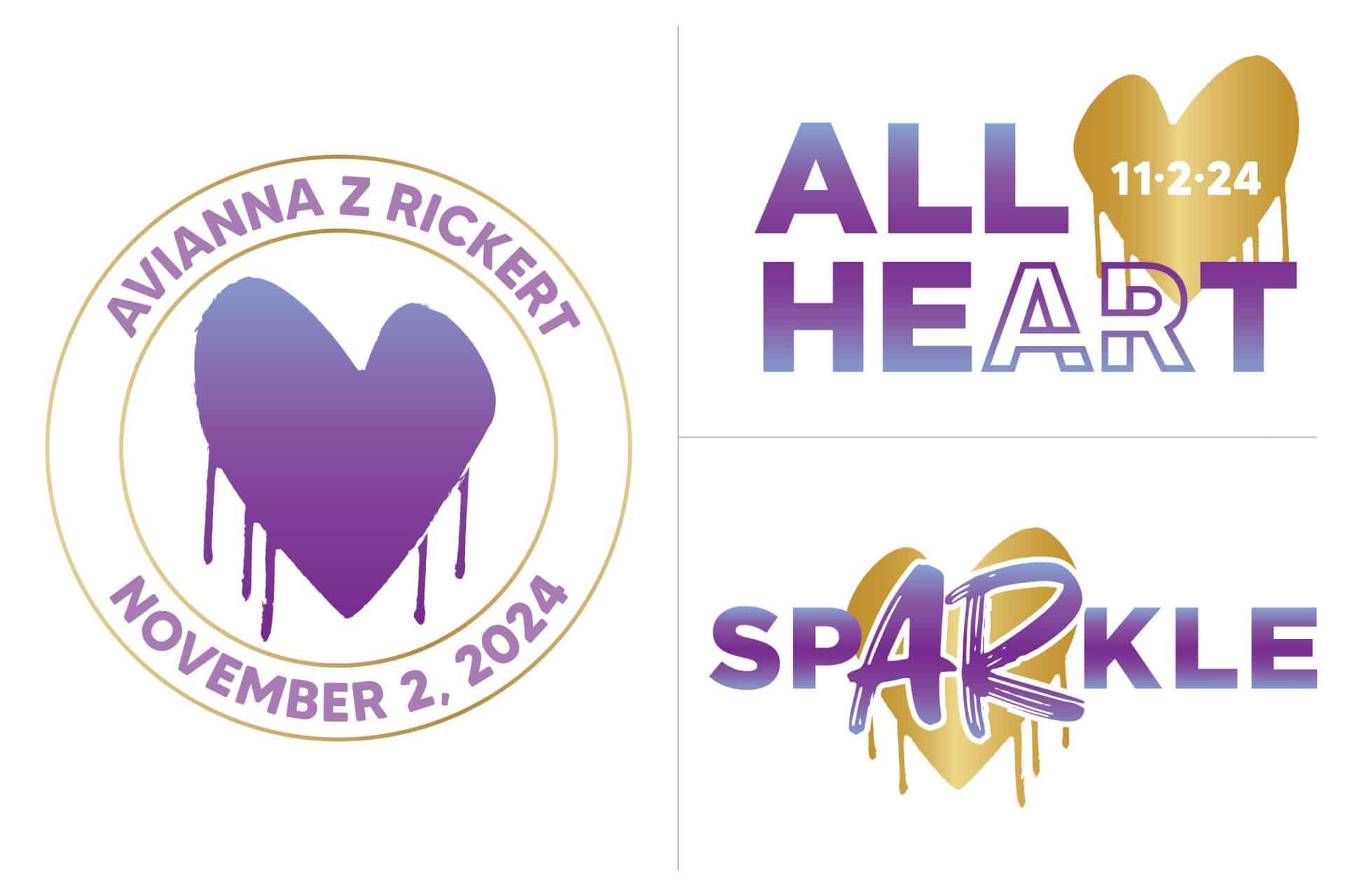 Graffiti Heart Logo Set for Bat Mitzvah