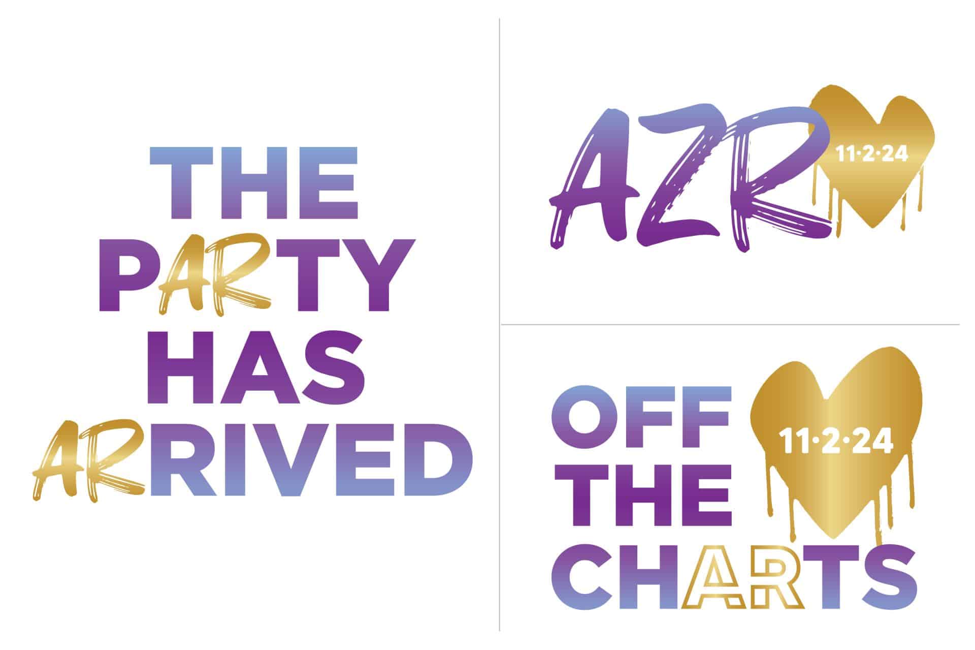 Graffiti Heart Logo Set for Bat Mitzvah