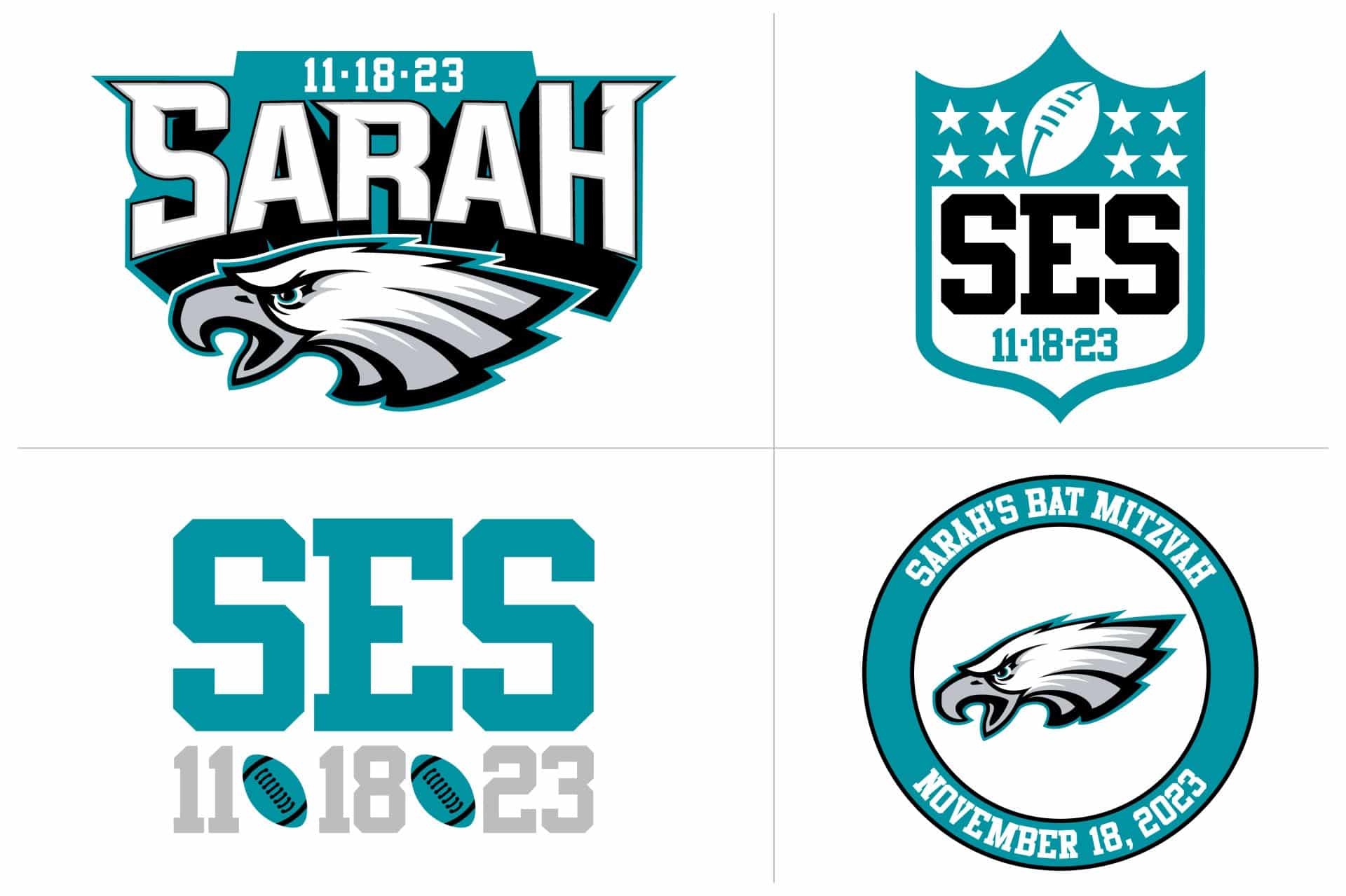 Eagles Themed Logo Design for Bat Mitzvah