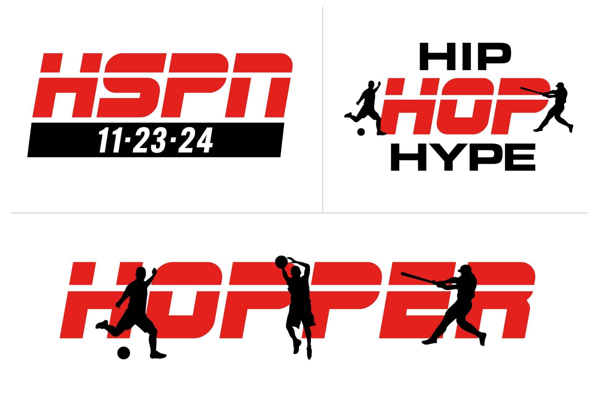 ESPN Themed Bar Mitzvah Logo with Sports Silhouttes