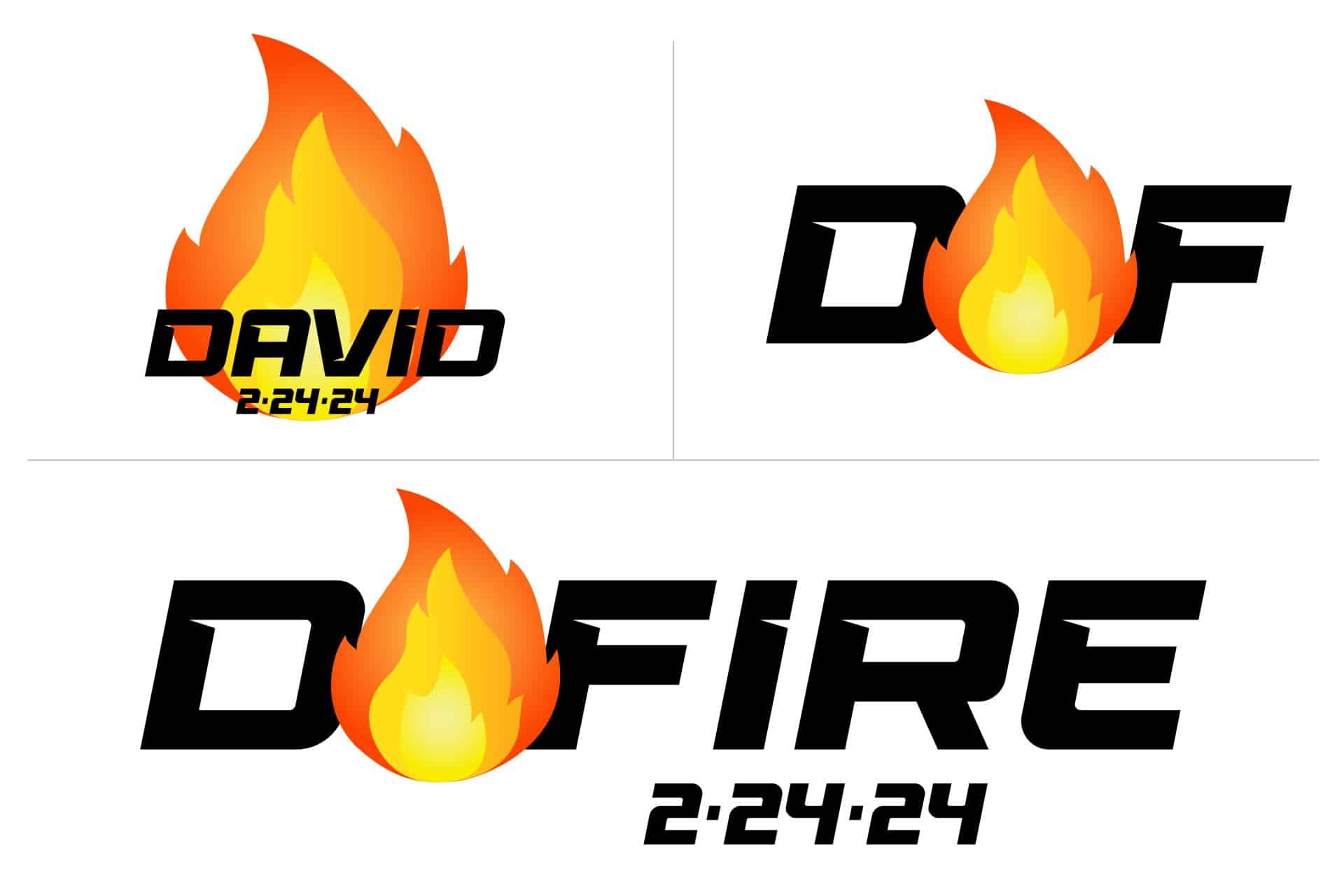 Fire Theme Bar Mitzvah Logo