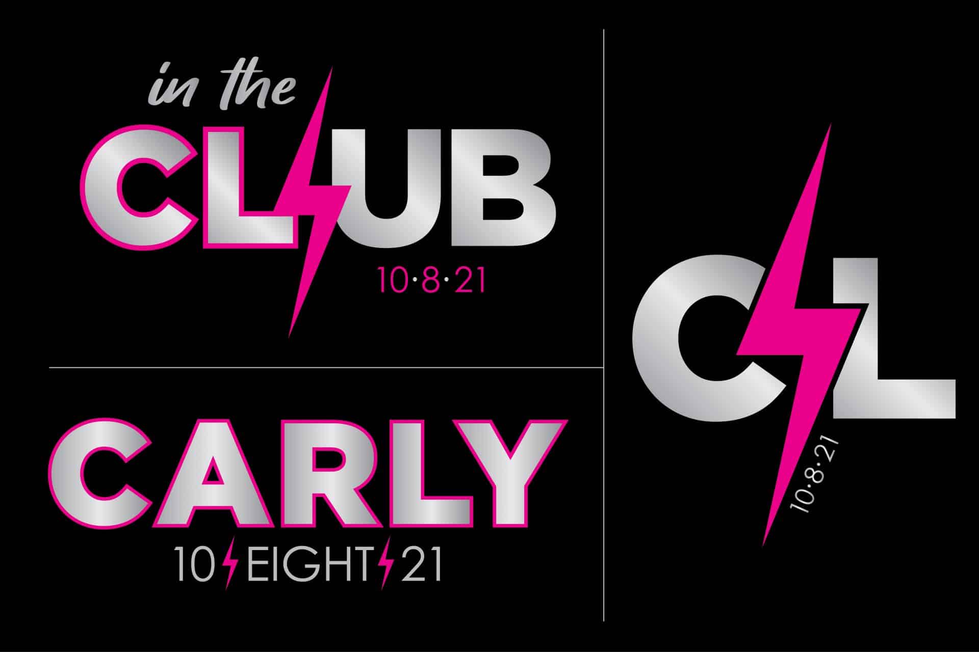 Custom Bat Mitzvah Logo with Lightning Bolt