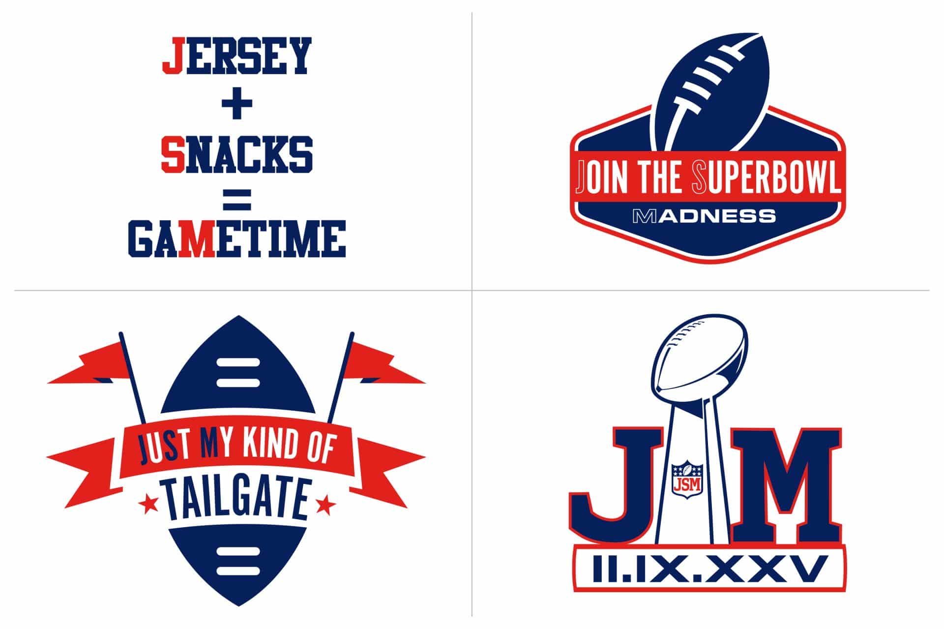Super Bowl Themed Logo for Bar Mitzvah