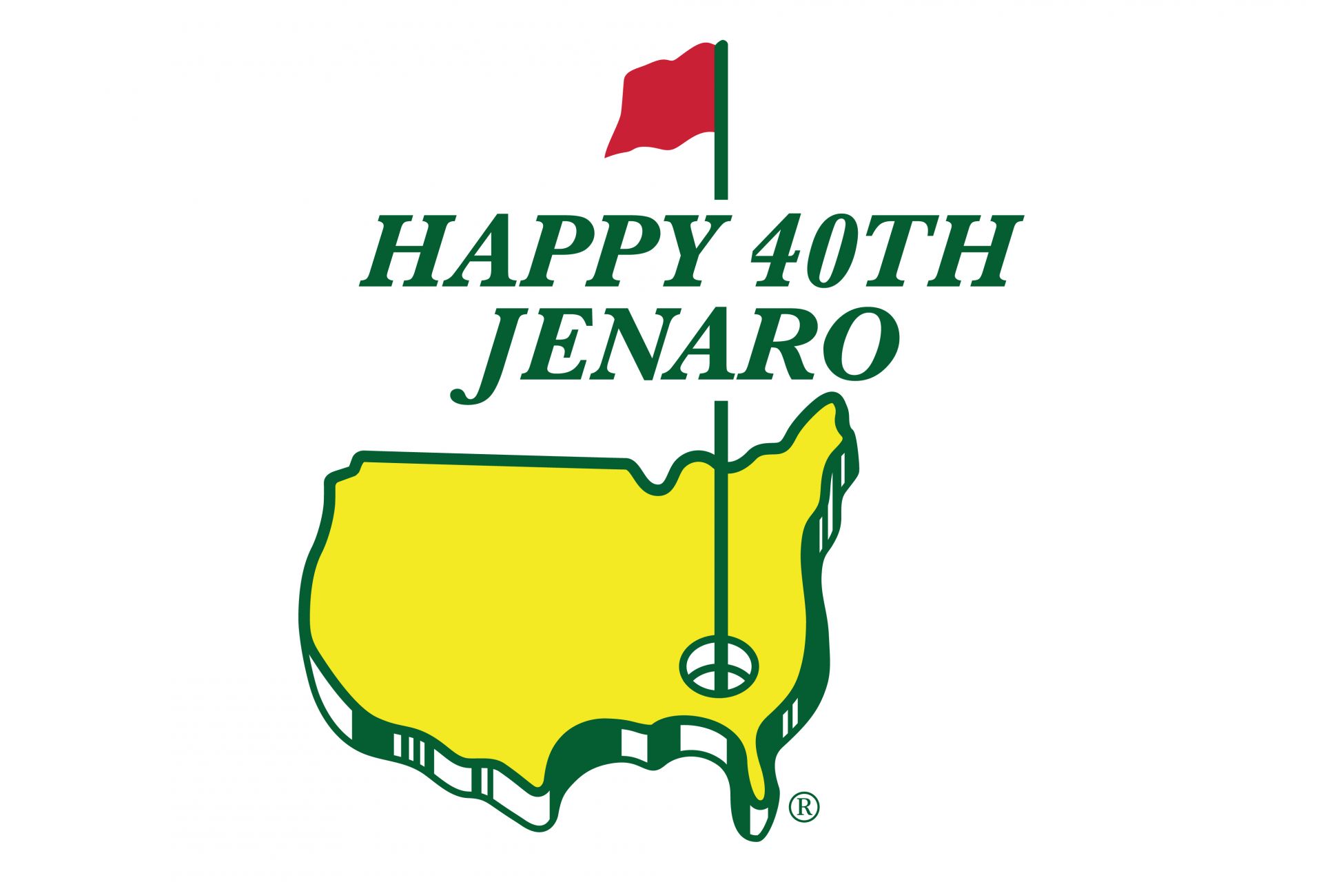 Custom Golf Masters Logo for Birthday Party