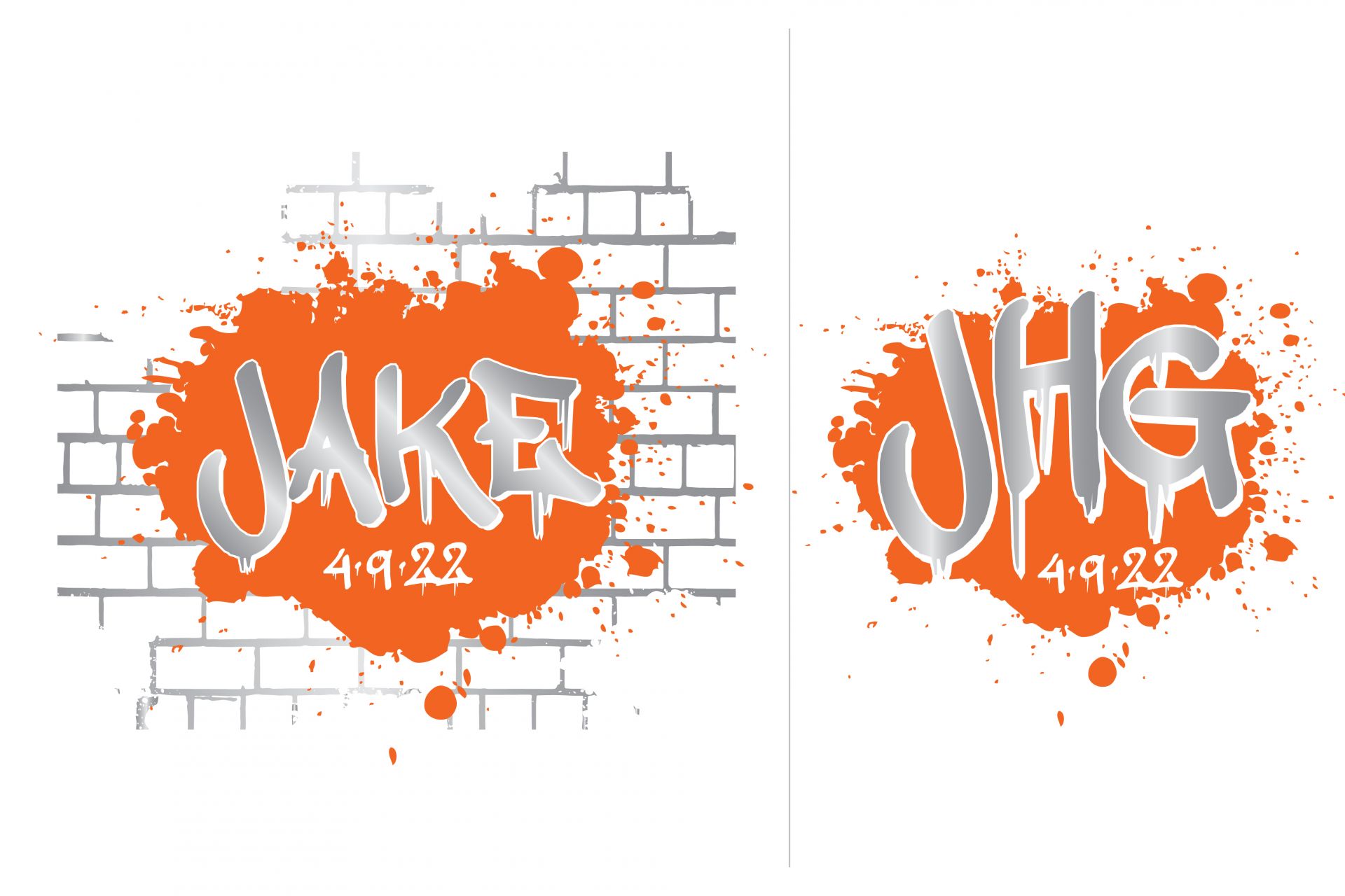 Custom Graffiti Logo with Splatter Paint